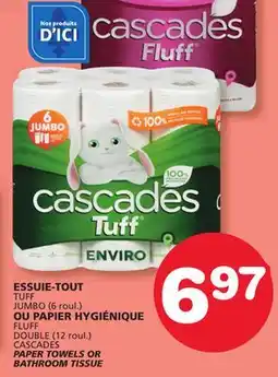 Marches Tradition CASCADES PAPER TOWELS OR BATHROOM TISSUE offer