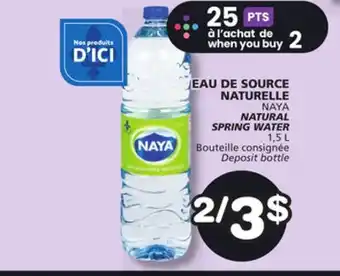 Marches Tradition NAYA NATURAL SPRING WATER offer