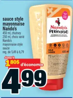 Super C sauce style mayonnaise Nando's | Nando's mayonnaise style sauce offer
