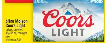 Super C BIÈRE MOLSON COORS LIGHT | BEER offer