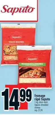 Super C fromage râpé Saputo | Saputo shredded cheese offer