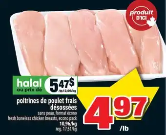 Super C Poitrines de poulet frais désossées | Fresh boneless chicken breasts offer