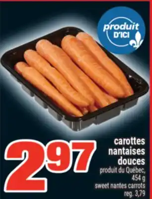 Super C Carottes nantaises douces | sweet nantes carrots offer