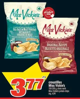 Super C CROUSTILLES MISS VICKIE'S | MISS VICKIE'S POTATO CHIPS offer