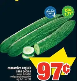 Super C CONCOMBRE ANGLAIS SANS PÉPINS | SEEDLESS ENGLISH CUCUMBER offer