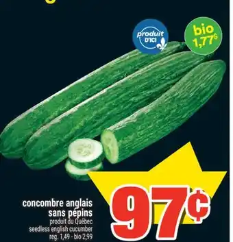 Super C CONCOMBRE ANGLAIS SANS PÉPINS | SEEDLESS ENGLISH CUCUMBER offer