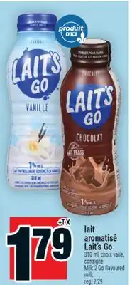 Super C lait aromatisé Lait's Go | Milk 2 Go flavoured milk offer