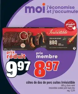 Super C CÔTES DE DOS DE PORC CUITES IRRÉSISTIBLE | IRRÉSISTIBLE COOKED PORK BACK RIBS offer