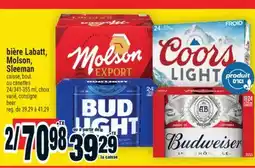 Super C bière Labatt, Molson, Sleeman | beer offer