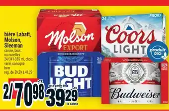 Super C bière Labatt, Molson, Sleeman | beer offer