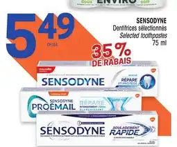 Uniprix SENSODYNE Dentifrices sélectionnés/Selected toothpastes offer