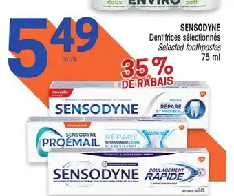 Uniprix SENSODYNE Dentifrices sélectionnés/Selected toothpastes offer