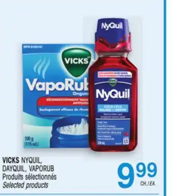 Uniprix VICKS NYQUIL, DAYQUIL, VAPORUB Produits sélectionnés / Selected products offer