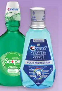 Uniprix CREST PRO-SANTÉ, SCOPE Rince-bouches sélectionnés / Selected mouthwashes offer