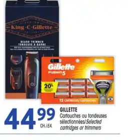 Uniprix GILLETTE Cartouches ou tondeuses sélectionnées/Selected cartridges or trimmers offer