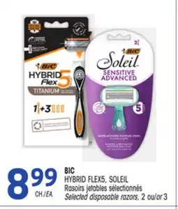 Uniprix BIC HYBRID FLEX5, SOLEIL Rasoirs jetables sélectionnés/Selected disposable razors offer