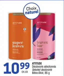 Uniprix ATTITUDE Déodorants sélectionnés offer