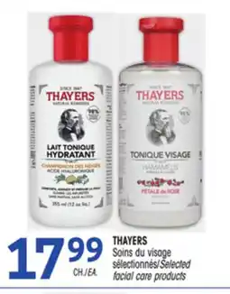 Uniprix THAYERS Soins du visage sélectionnés/Selected facial care products offer