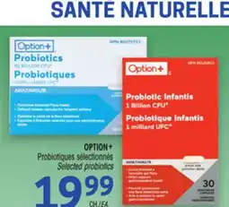 Uniprix OPTION+ Probiotiques sélectionnés/Selected probiotics offer