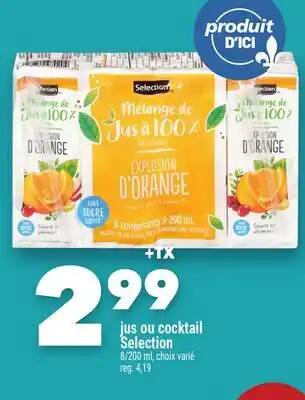 Marche Ami Jus ou cocktail Selection offer