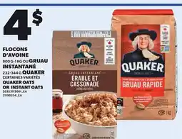 Provigo FLOCONS D'AVOINE 900 G-1 KG OU GRUAU INSTANTANÉ QUAKER | QUAKER OATS OR INSTANT OATS offer