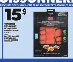 Provigo TRANCHES DE SAUMON NORVÉGIEN FUMÉ FOPPEN | FOPPEN SMOKED NORWEGIAN SALMON SLICES, 248 G offer