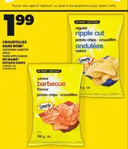 Provigo CROUSTILLES SANS NOM | NO NAME POTATO CHIPS, 200 G offer