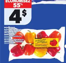 Provigo POIVRONS NATURELLEMENT IMPARFAITS SANS NOM | NO NAME NATURALLY IMPERFECT PEPPERS offer