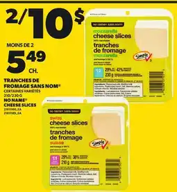 Provigo TRANCHES DE FROMAGE SANS NOM | NO NAME CHEESE SLICES, 210/230 G offer
