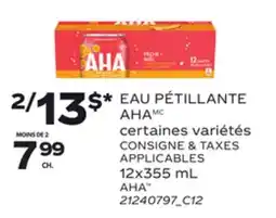 Provigo EAU PÉTILLANTE AHA, 12X355 ML offer