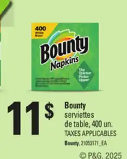 Provigo BOUNTY SERVIETTES DE TABLE, 400 UN offer