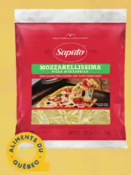 Provigo FROMAGE RÂPÉ MOZZARELLISSIMA SAPUTO | MOZZARELLISSIMA SHREDDED CHEESE, 1KG offer