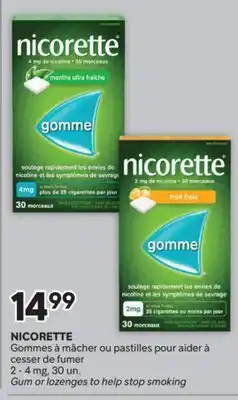 Brunet NICORETTE Gommes à mâcher ou pastilles pour aider à cesser de fumer 2 - 4 mg offer