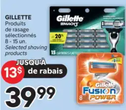 Brunet GILLETTE Produits de rasage sélectionnés offer