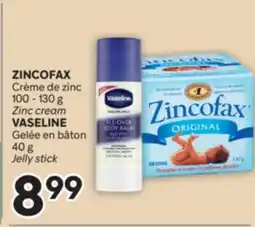 Brunet ZINCOFAX Crème de zinc, VASELINE Gelée en bâton offer