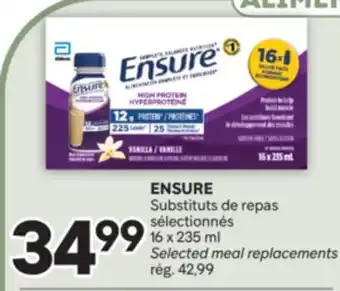 Brunet ENSURE Substituts de repas sélectionnés offer