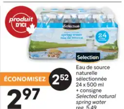 Brunet SELECTION Eau de source naturelle sélectionnée offer