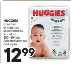 Brunet HUGGIES Couches et lingettes sélectionnées offer