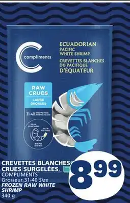 Marché Bonichoix COMPLIMENTS FROZEN RAW WHITE SHRIMP offer