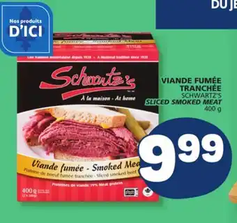Marché Bonichoix SCHWARTZ'S SLICED SMOKED MEAT offer