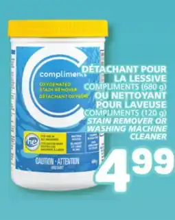 Marché Bonichoix COMPLIMENTS (120 g) STAIN REMOVER OR WASHING MACHINE CLEANER offer