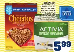 Marché Bonichoix GENERAL MILLS FORMAT FAMILIAL ACTIVIA (8 x 100 g) CEREAL* OR PROBIOTIC YOGURT offer