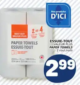 Marché Bonichoix VALEUR PLUS PAPER TOWELS offer
