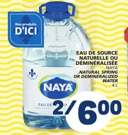 Marché Bonichoix NAYA NATURAL SPRING OR DEMINERALIZED WATER offer