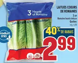 Marché Adonis LAITUES COEURS DE ROMAINES | ROMAINE HEARTS LETTUCE offer