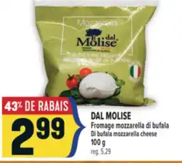 Marché Adonis DAL MOLISE FROMAGE MOZZARELLA DI BUFALA | DAL MOLISE DI BUFALA MOZZARELLA CHEESE offer