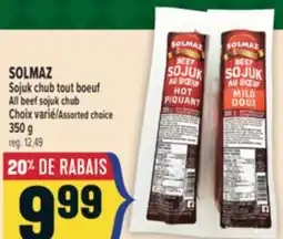 Marché Adonis SOLMAZ SOJUK CHUB TOUT BOEUF | SOLMAZ ALL BEEF SOJUK CHUB offer