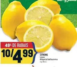 Marché Adonis CITRONS | LEMONS offer