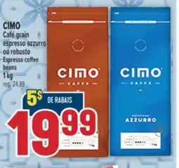 Marché Adonis CIMO CAFÉ GRAIN ESPRESSO AZZURRO OU ROBUSTO | CIMO ESPRESSO COFFEE BEANS offer