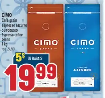 Marché Adonis CIMO CAFÉ GRAIN ESPRESSO AZZURRO OU ROBUSTO | CIMO ESPRESSO COFFEE BEANS offer